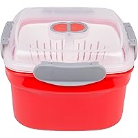 Microwave Cookware Steamer- 3 Piece Microwave Cooker w Food Container, Removable Strainer and Locking Steam Vent Lid…