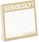 Knock Knock 8-Pack Sticky Notes: Seriously? Colorful Keep It Simple Stickies view 2
