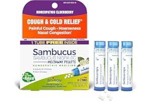 Boiron Sambucus Nigra 6c Homeopathic Medicine for Cough and Cold Relief - 3 Count (240 Pellets)