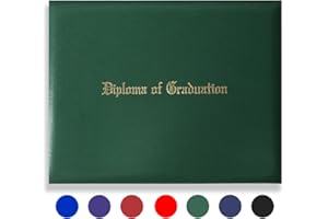 YIIOSS Diploma Holder Diploma Covers 8.5”x11” Imprinted “Diploma of Graduation”for Graduation Certifications Folder,Forest Green,1-Pack
