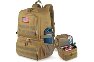 ATRIPACK Tactical Double Deck Cooler Backpack for Men,Large Lunch Backpack with 2 Compartment,Soft Cooler Bag