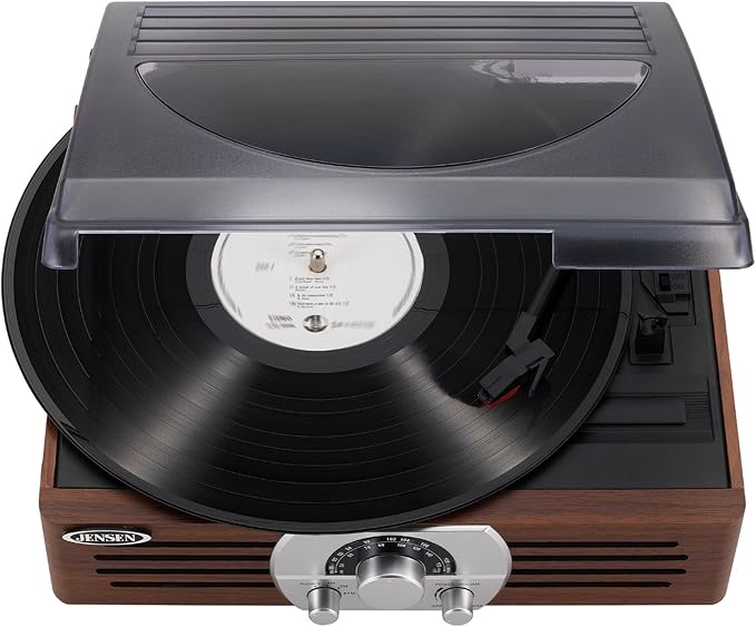 jensen record player with speakers