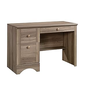 Sauder 423005 Harbor View Computer Desk, L: 43.47" x W: 19.45" x H: 28.98", Salt Oak finish