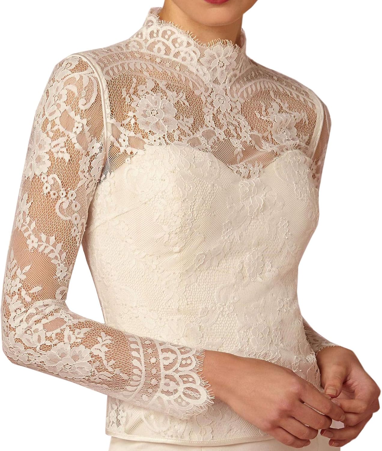 white lace jacket for wedding dress