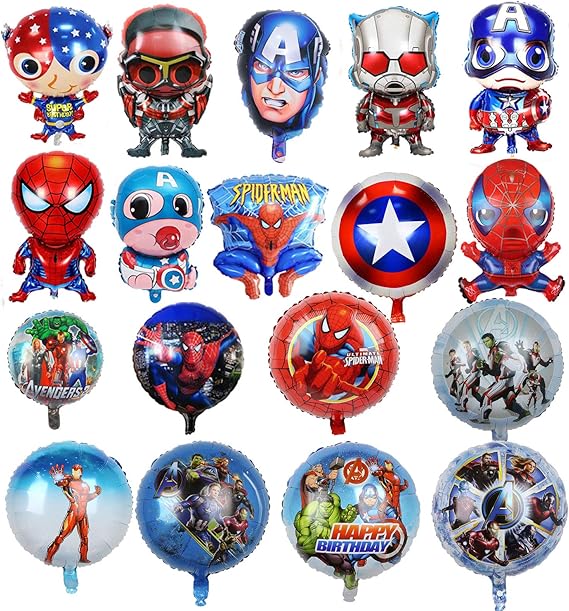 18 Pc Superheld Verjaardagsfeestje Folie Ballonnen Superheld Folie Ballonnen Voor Kinderen Cadeau Verjaardagsfeestje Levert Decor Amazon Nl