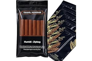 CUIYKAI Cigar Humidor Bags, 12Pcs 10"x5.3" Portable Ziplock Humidor Bag with Moisturizing Layer, Reusable Travel Cigar Hydration Bags, Cigar Storage Accessories