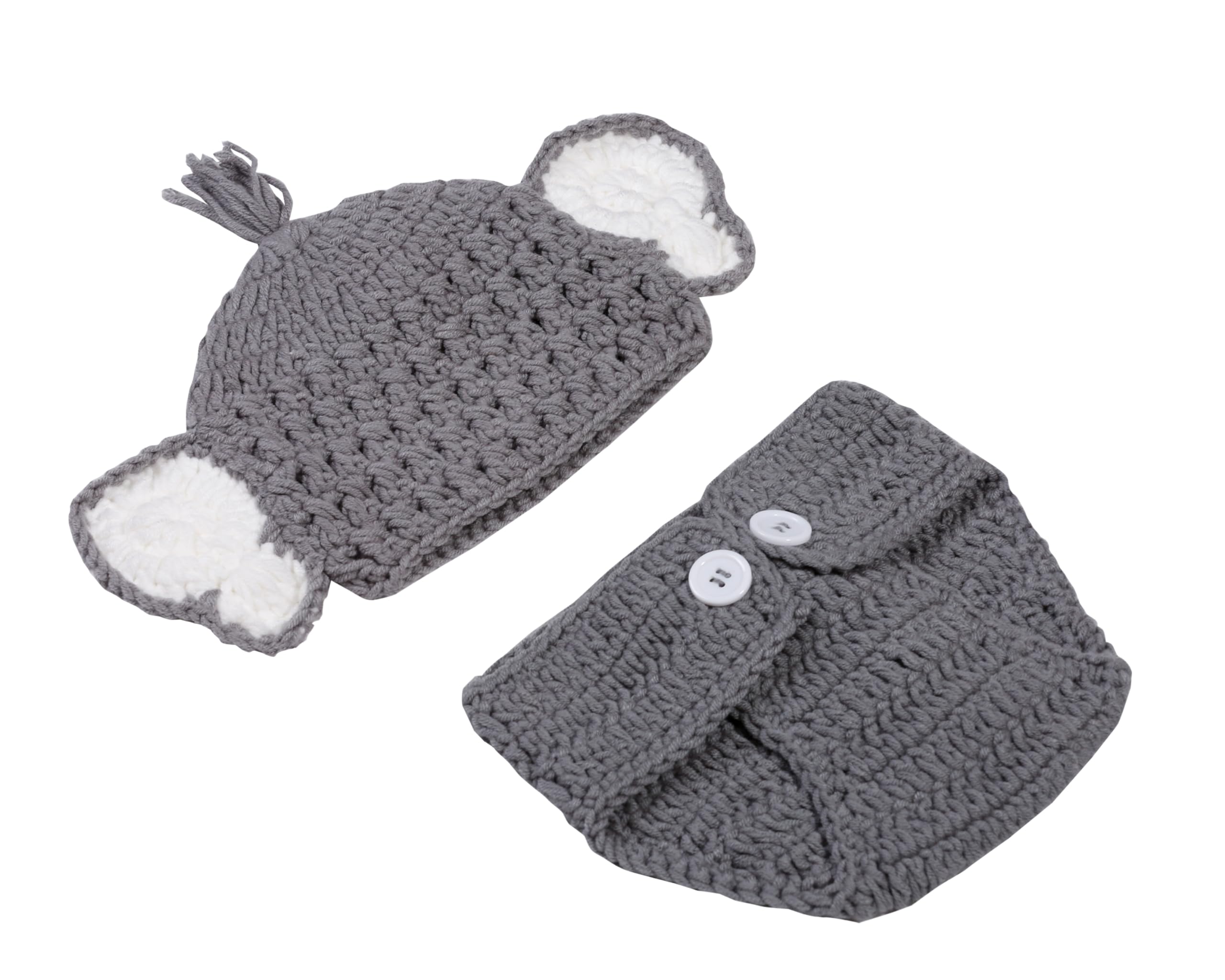 Newborn Baby Girl/Boy Crochet Knit Costume Photography Prop Hats and Outfits (Baby Elephant)