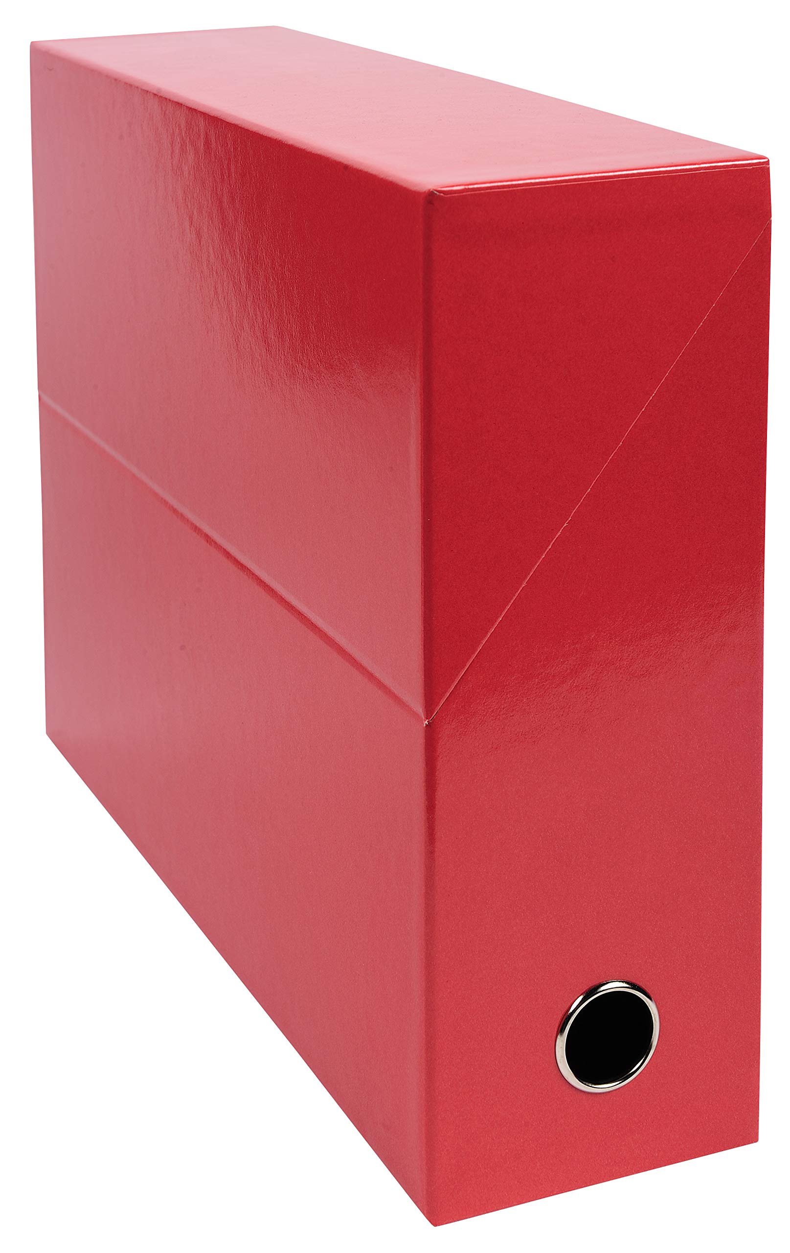 Exacompta - Ref 89925E - Iderama Collection - Transfer Box - 250 x 330 x 90mm in Size, Suitable for Holding A4 Documents, Premium Plastic-Coated Pressboard - Red