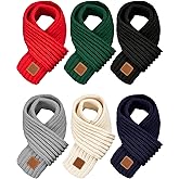 SATINIOR 6 Pcs Warm Kids Knit Winter Scarves Child Warm Scarf Neck Warmer for Boys Girls Toddlers