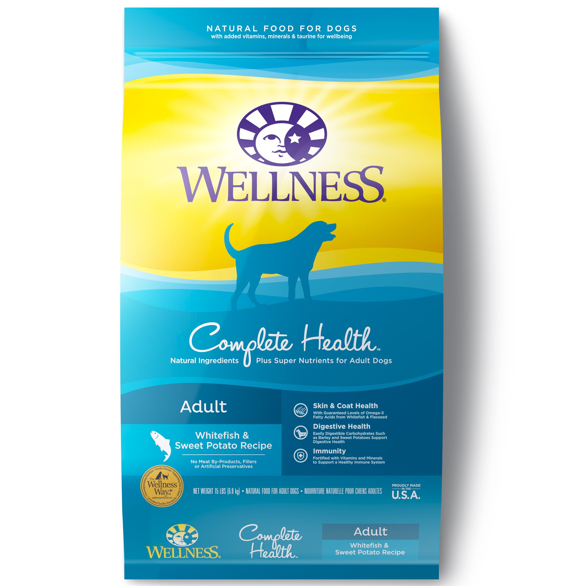 Wellness Complete Health Natural Dry Dog Food, Whitefish Sweet Potato
