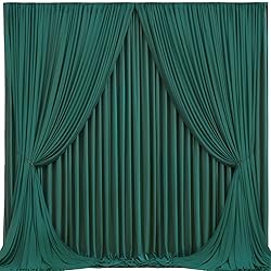 Hunter Green Backdrop Curtain-Wrinkle-Free