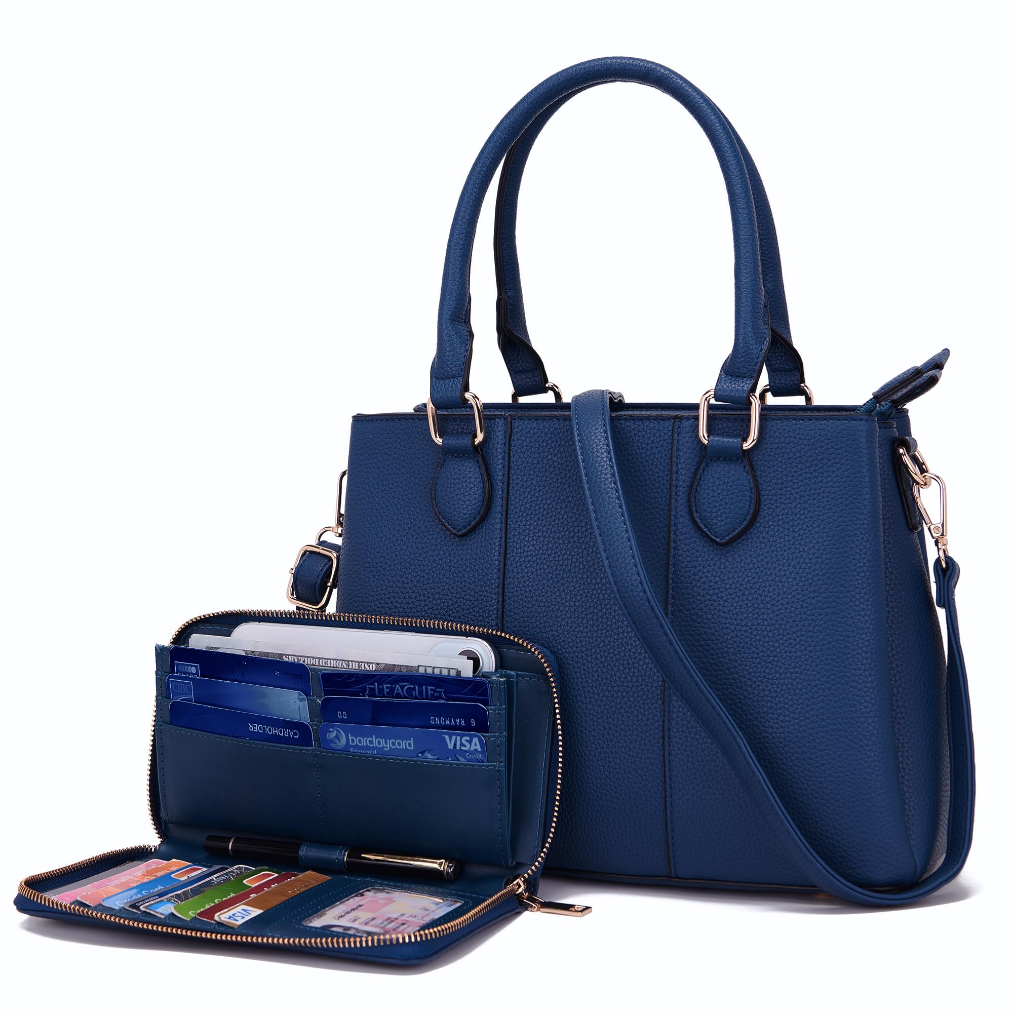 Purses and Wallet Set for Women Crossbody Top Handle Tote Satchel PU ...