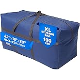 Blue Extra Large Duffel Bag for Traveling - Heavy-Duty 600D Polyester, Waterproof with Reinforced Handles, Holds 100 lbs-Premium Quality Duffle Bag Perfect for Travel & Storage-42" x 16" x 20" Inches
