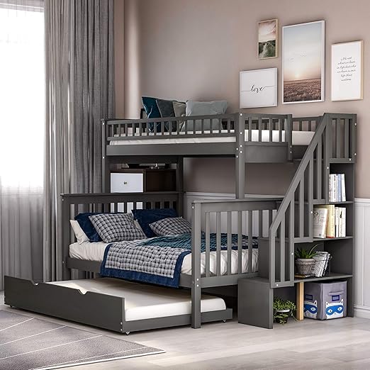 loft trundle bed with storage