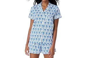 Zelbuck Womens Pajamas Set, 2PCS Button Down Vacation Monkey Beach Shorts Set Y2k Loungewear Pjs for Birthday Valentines Gift