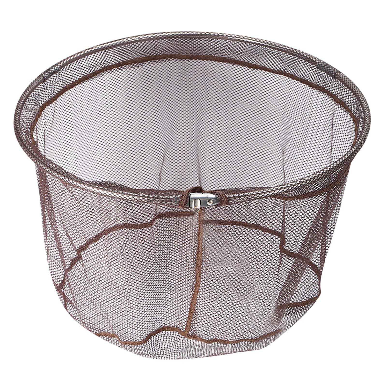 Fishing Landing Net, Foldable Fish Net Outdoor Landing Net Head Telescopic Pole Handle Rubber Mesh Telescopic Fishing Ne
