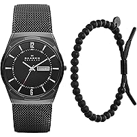 Skagen Melbye Three-Hand Watch with Stainless Steel Mesh Band