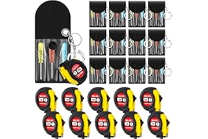 Mootycapa 24 Pcs Mini Screwdriver Keychain Tape Measure Keychains Set Mens Gift Bulk Retractable for Adult Xmas Tool Birthday Party