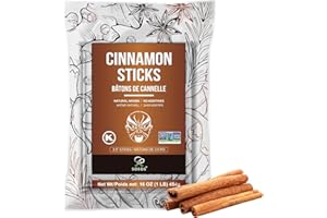 Soeos Cinnamon Sticks, 16 oz (454g), 3.5" Length, 100% Raw, Non-GMO, Kosher Certified, Whole Cinnamon Sticks Seasoning Spice for Coffee, Baking, Cooking and Beverages