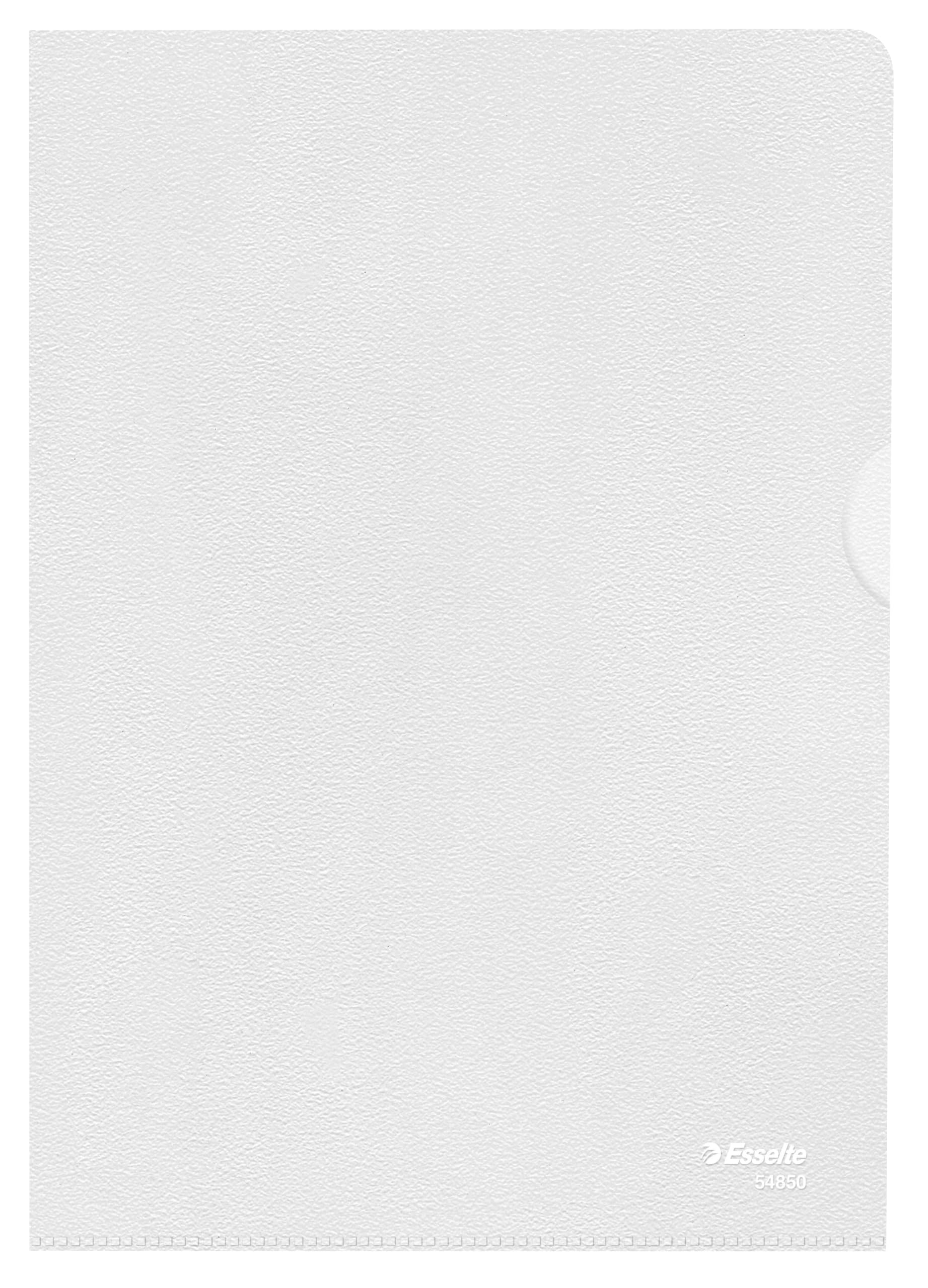 Leitz 54850 Standard Plus Document Wallet A5 Colourless PP Grained Waterproof Pack of 100