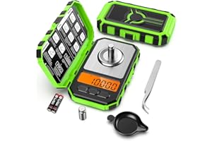 Newset AMIR Digital Milligram Scale, 50/0.001g High-Precision Pocket Jewelry Scale, LCD Backlit Display, 6 Units, Auto Off, T