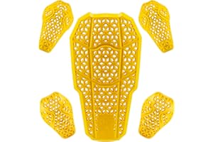 MOTOSTYLEWEAR 5 PC - CE Level 2 Certified Armor Pads, Level 2 Approved Back, Shoulder and Elbows Armor Protector Inserts for Motorcycle Jackets. (5 Pieces Armor Set)