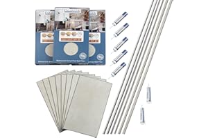 Palisade 25.6 in. x 14.8 in. Interlocking Vinyl Tile Shower and Tub Surround Kit in Wintry Mix