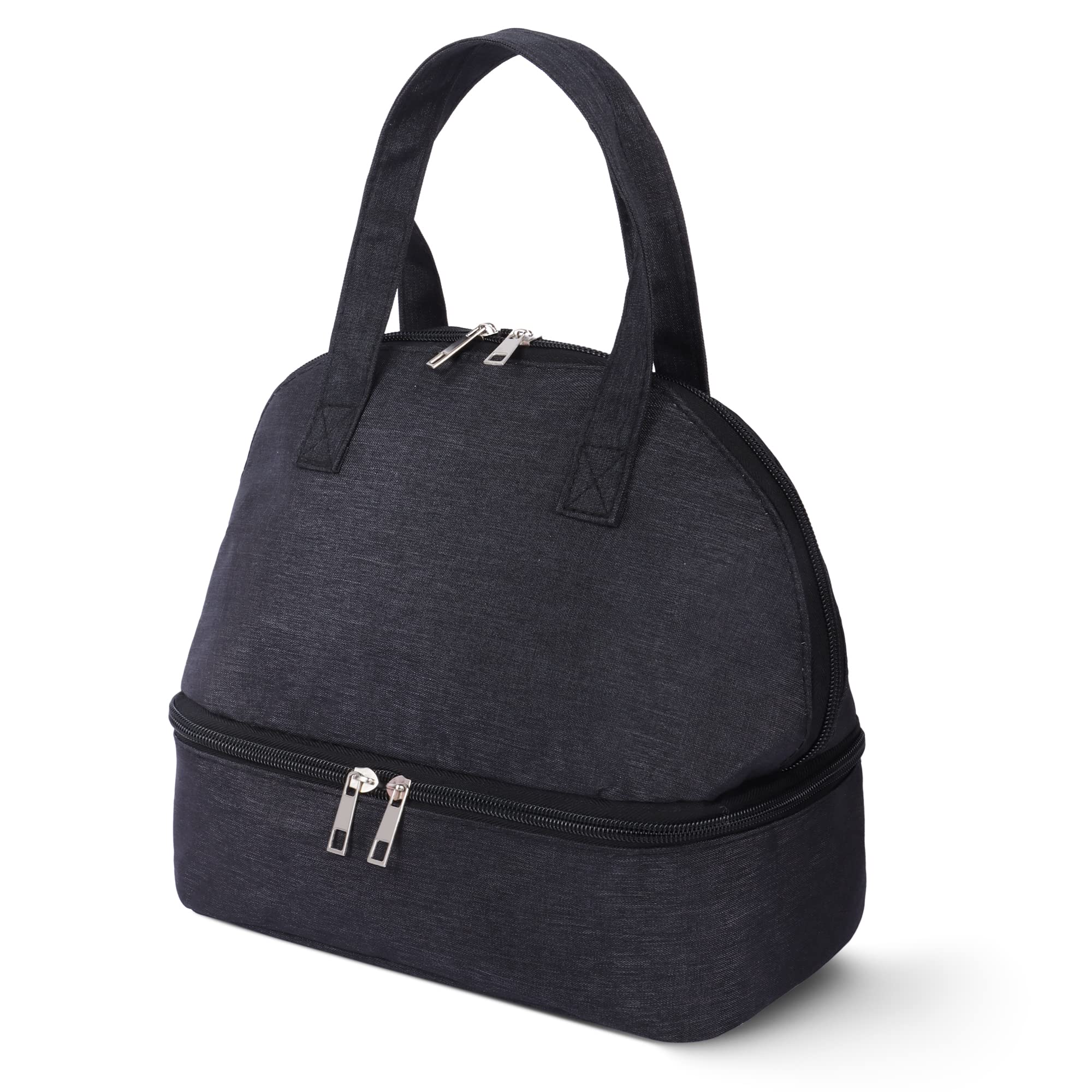 Autruckerkids Lunch Bag Insulated Double Compartment Lunch Bags for Women, Insulated Tote Bag for Man, Light Weight and Portable Lunch Box for School Picnic Camping Travel