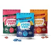 FocusFuel Energy Chews - Trial Size Variety Sample Pack (9 Servings) | Blue Razzberry Lemonade, Watermelon, Fruit Punch, 100mg Caffeine, Alpha GPC, L-Theanine, B12, Magnesium, No Crash or Jitters