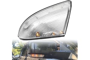 Mirror Turn Signal Light Front Right Passenger Side, Compatible with Dodge 2009-2018 Ram 1500/2010-2018 Ram 2500, LED Puddle 