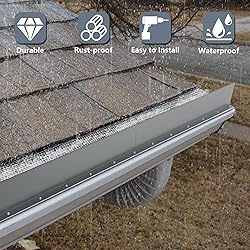 Flamorrow 4 Pack Aluminum Gutter Valley Splash