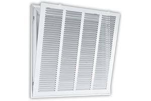 Fits 20x20 Duct Opening | Steel Return Air Filter Grille by Handua [Removable Door] | Vent Cover Grill | White | HVAC Cold Air Intake Grille | Out Dim: 22 5/8"W X 22 5/8"H