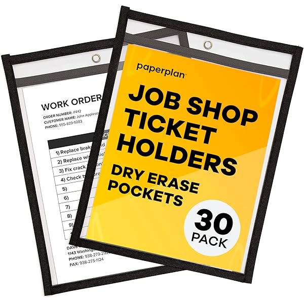 9x12 Heavy-Duty Two-Pocket Job Ticket & Document Holder – Color-Coded – 25- Pack - DPG - TIE Office-Mates