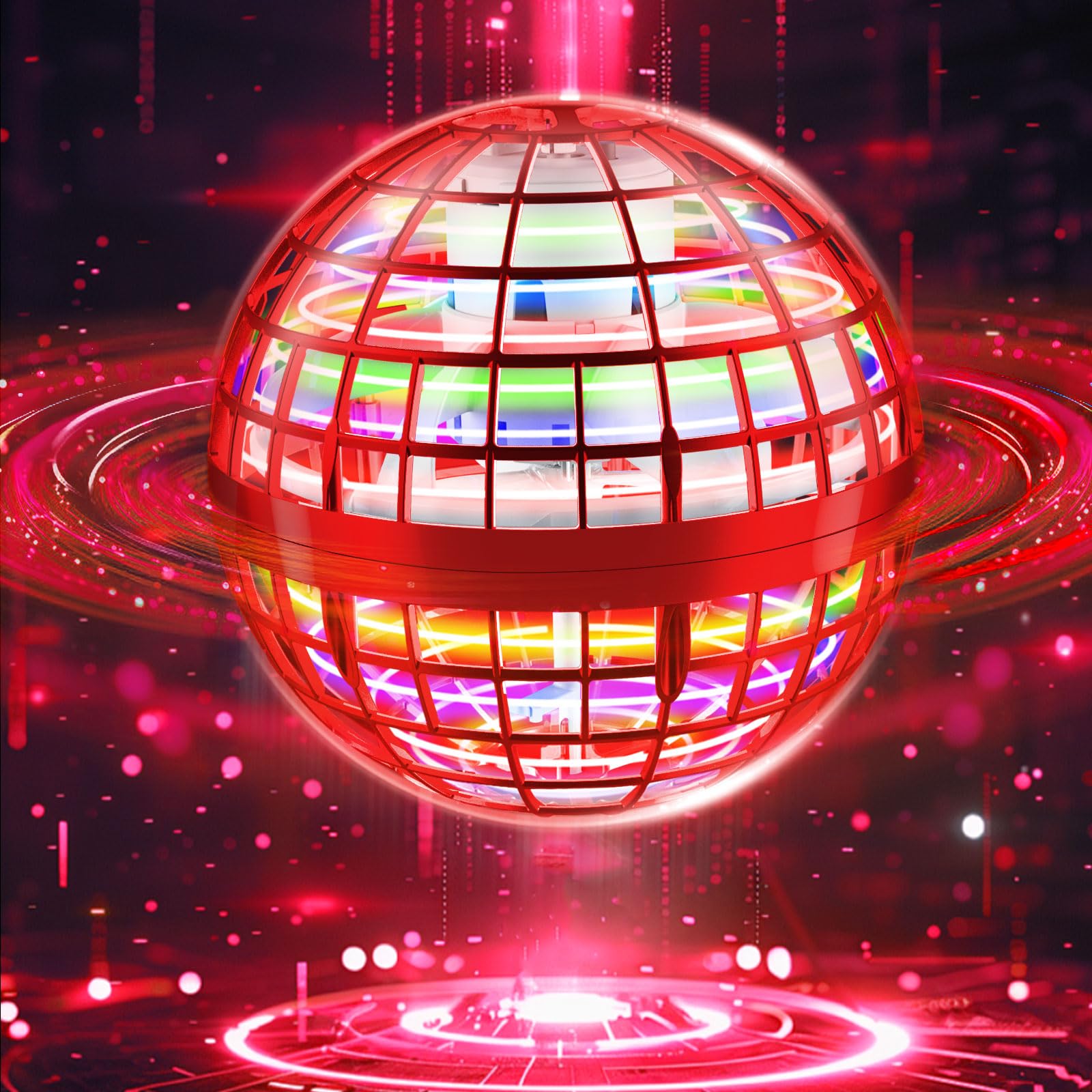 Flying Orb Ball 2026, Hover Ball Pro, Hand Controller Mini Drone, Toys for 6 7 8 9 10 11 12 Boys Girls Kids, RGB Magic Globe Boomerang Orbi Ball, Cool Stuff Birthday Gifts Christmas Stocking Fillers