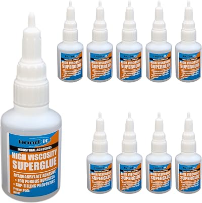 Truly PVC Supplies 10x 20g Super Glue Strong High Viscosity Adhesive Plastic