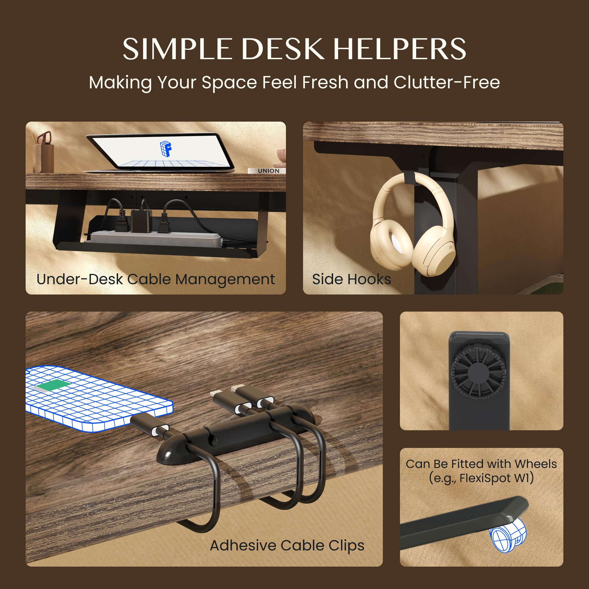 FlexiSpot Höhenverstellbarer Schreibtisch mit 2 Motoren & 25MM einteiliger Tischplatte,ergonomischer Bürotisch - 160 x 80 cm Ahorn, weißes Gestell 10