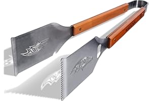 NFL Grill-A-Tongs, Heavy Duty Stainless Steel BBQ Grill Tongs