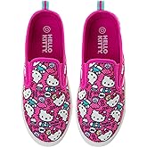 Sanrio Hello Kitty Sweethearts Low Top Sneakers Casual Fashion Laceless Slip on Canvas Valentine Shoe - Size 5-10 Toddler 11-13 Little Kid 1-5 Big Kid 5-8 US Women
