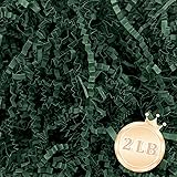 Zankubom 2 LB Dark Green Crinkle Cut Paper Shred