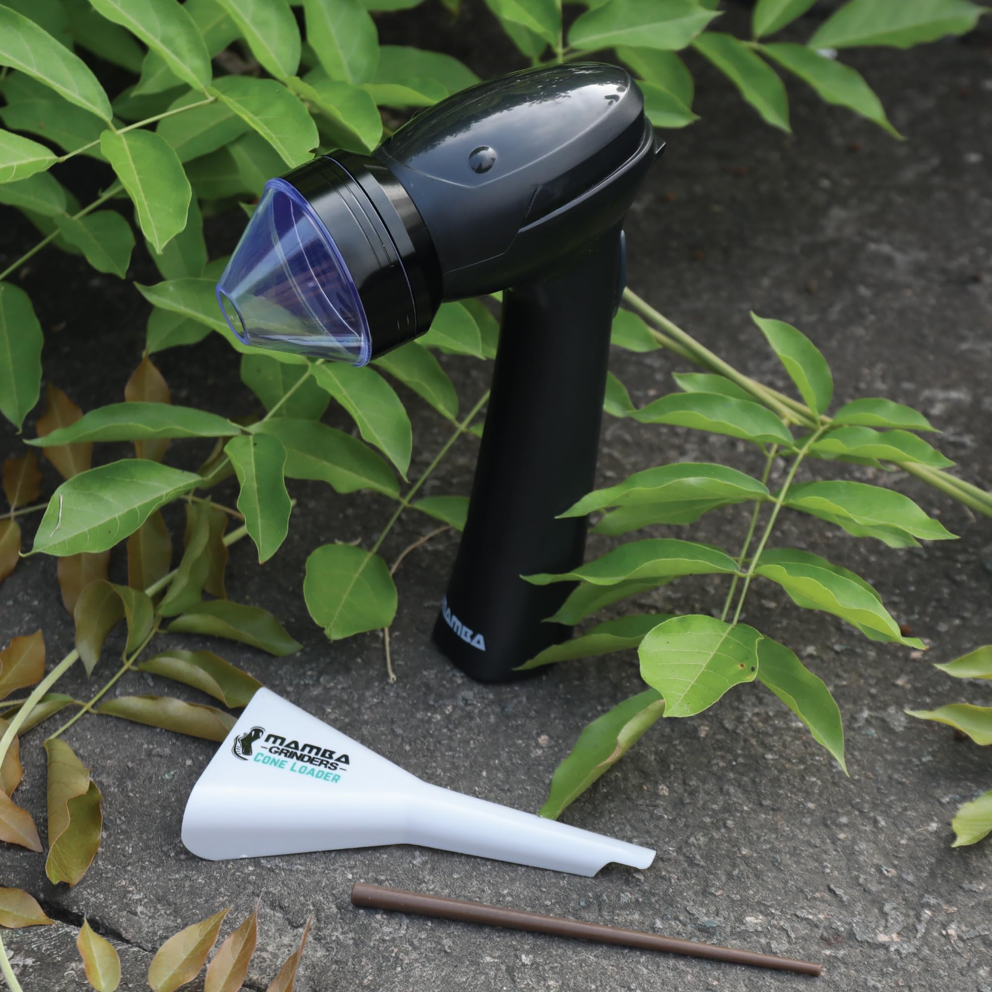 Mamba Original 1g Black USB Electric Herb Grinder. Small Portable Metal Herbal Machine & Spice Mill for the Kitchen