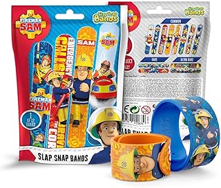 CRAZE Slap SNAP Bands Fireman Sam Schnapparmband für Jungen Kinder-Schmuck Armband zum Sammeln Feuerwehrmann 10679, Buntes Klatscharmband
