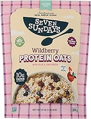 Seven Sundays Protein Oats, Wildberry, 16 Oz Bag, Gluten Free, 10g Upcycled Protein, Enjoy Warm, Cool or as Overnight Oats