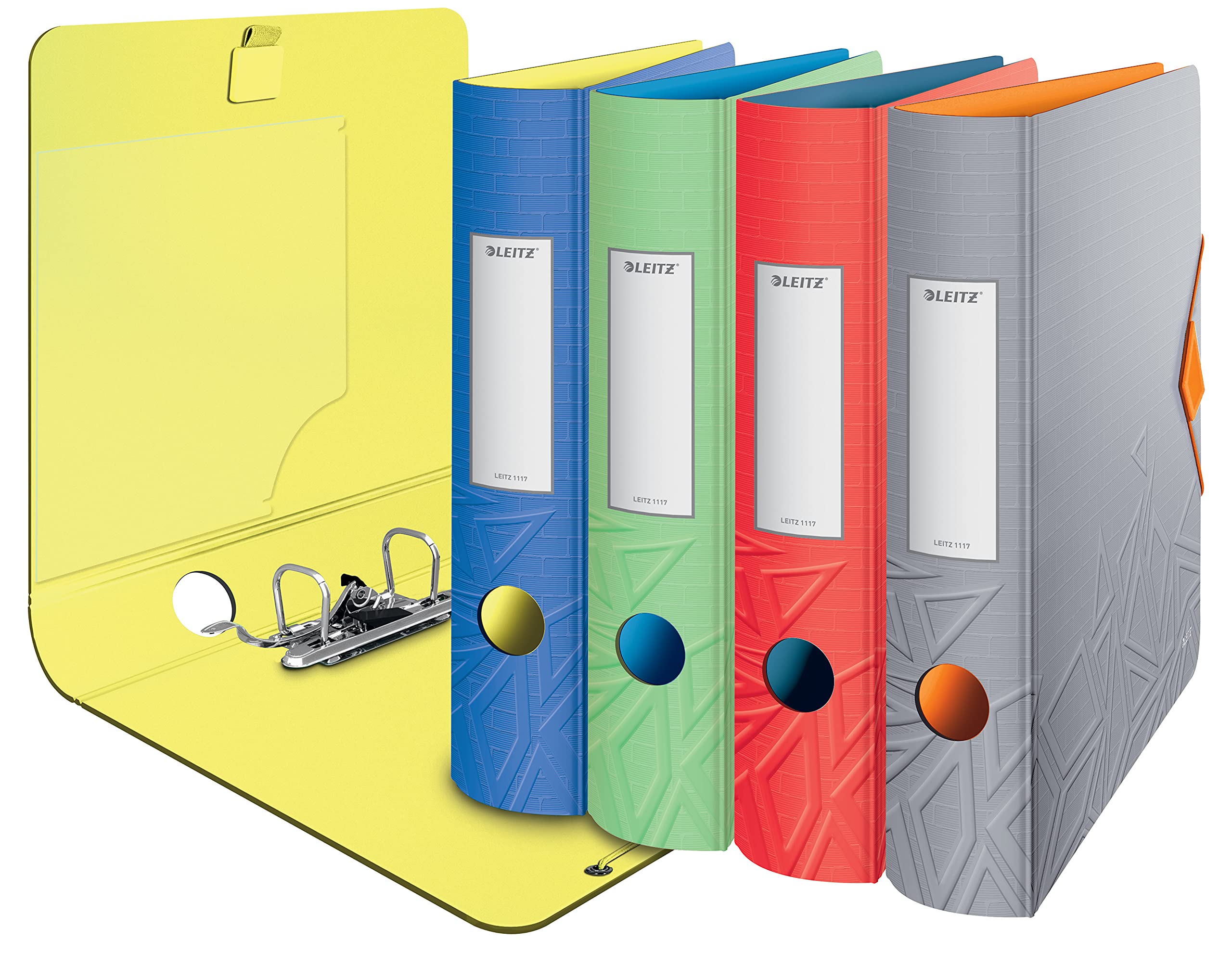 Leitz quality folder 180° Active, A4, narrow, rounded back, 6.5 cm wide, elastic band closure, lightweight polyfoam, plastic folder, Urban Chic series, assorted colors, 11171099, 1 piece