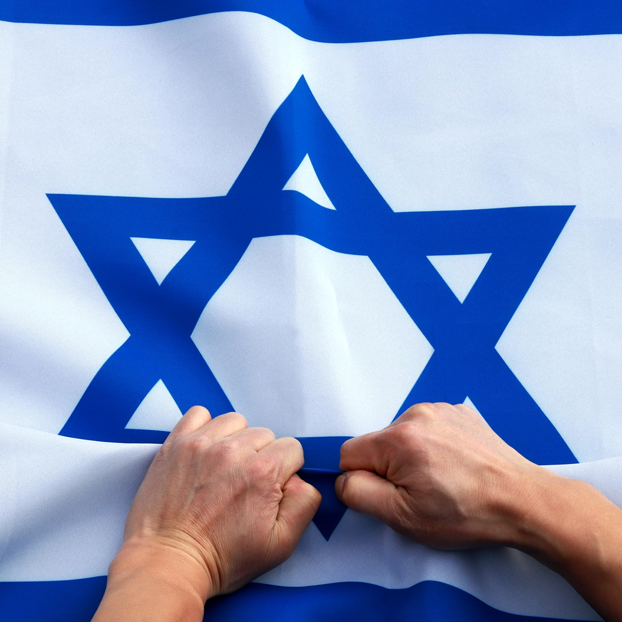 Anley Rip-Proof Technology Double Sided 3-Ply Israel Flag 3x5 Foot - Vivid Color, Canvas Header and Wrinkle Resistant - The Strongest, Longest Lasting Israeli National Flags 3 X 5 Ft