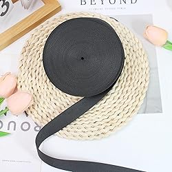 ZHFMILY 1 inch Black Nylon Webbing Strap with