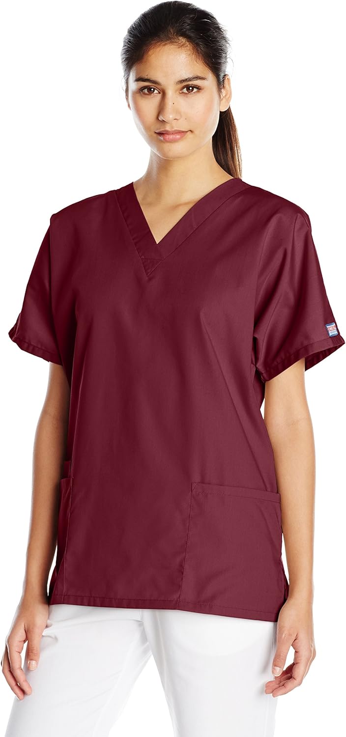CHEROKEE Women's V Neck Scrubs Shirt: Clothing