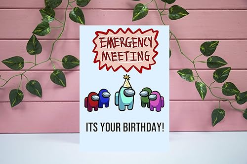 Among Us Birthday Card: Amazon.co.uk: Handmade