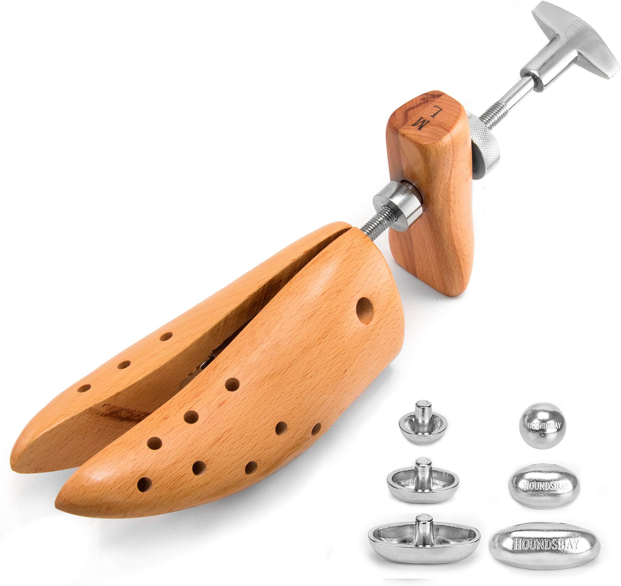 HOUNDSBAY"Bulldog" Heavy-Duty Shoe Stretcher | Loosens Tight Shoes with Strong Wood & Metal Construction