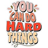 You Can Do Hard Things Sticker 4 Inch Encouragement Motivational - Waterproof Vinyl Decal for Laptop Water Bottle Car Tumbler - Durable Funny Aesthetic Long-Lasting Stickers for Adults ID44990