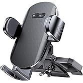 Car Phone Holder, Universal CD Slot Phone Mount, Hands Free Automobile Cell Phone Stand, 360° Adjustable Phone Mount for Car Compatible with iPhone & Android Cell Phones (Black)